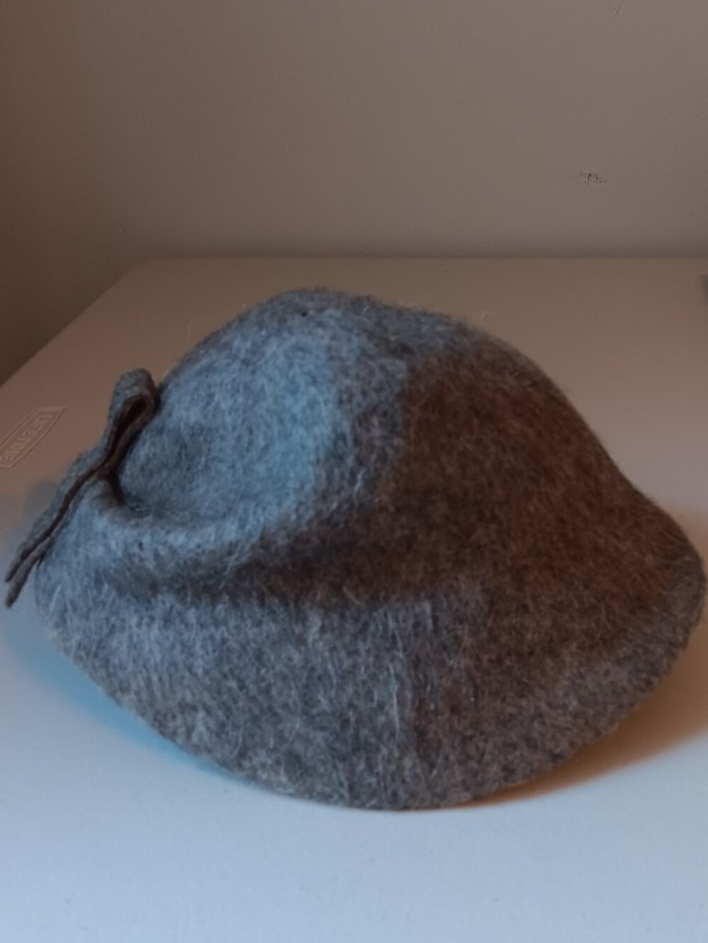 Vintage Grey Felted Wool Cloche Hat